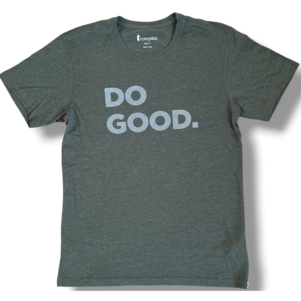 Cotopaxi Do Good Graphic T-Shirt Mens Small Heather Grey Short Sleeve Crewneck